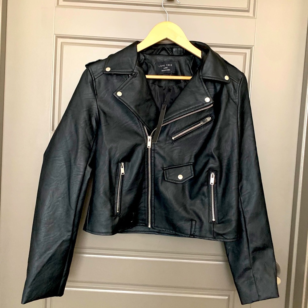 Black Faux Leather Jacket